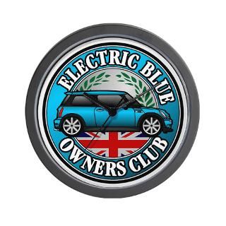 R50 and R53 Electric Blue Badge Wall Clock for $18.00