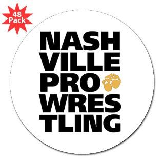 Nashville Pro Wrestling 3 Lapel Sticker (48 for $30.00