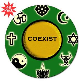 Stickers > Coexist 3 Lapel Sticker (48 pk