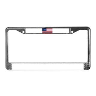 49 Star US Flag License Plate Frame for $15.00