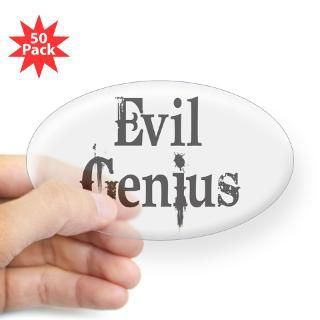 Evil Genius Oval Sticker (50 pk) for $140.00