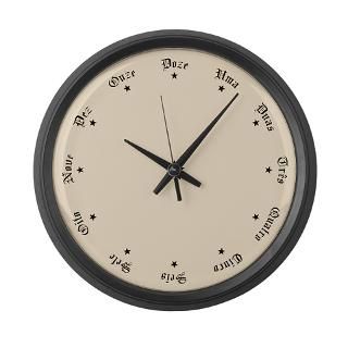 Portuguese Numbers with Stars Large Wall Clock for $40.00