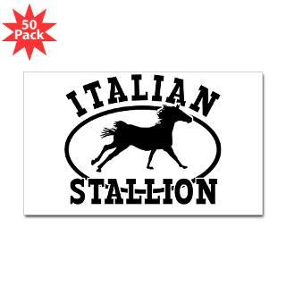 ltalian Stallion Rectangle Sticker 50 pk)
