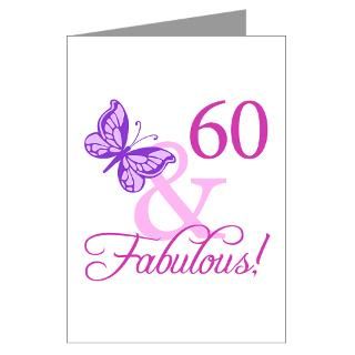 60 Gifts  60 Greeting Cards  60 & Fabulous (Plumb) Greeting Card