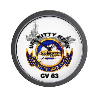 Gifts > Aircraft Home Decor > USS Kitty Hawk CV 63 Wall Clock