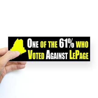 One of the 61% Against LePage bumper sticker