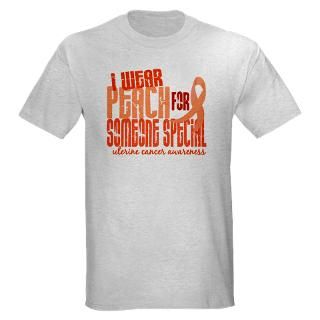 Wear Peach 6.4 Uterine Cancer T Shirt by awarenessgifts