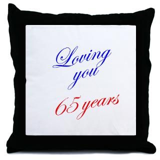 Loving you 65 years Throw Pillow