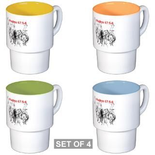 Psalms 67:5 6 A Stackable Mug Set (4 mugs)