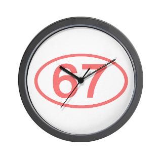 Number 67 Oval Wall Clock for $18.00