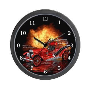 Gifts  911 Home Decor  1920 Type 75 Pumper Fire Truck Wall Clock