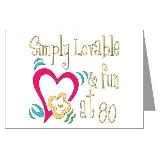 80 Gifts  80 Greeting Cards  Lovable 80th Greeting Card