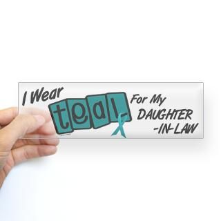 Wear Teal For My Daughter Stickers  Car Bumper Stickers, Decals