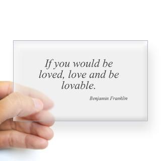 Benjamin Franklin quote 86 Rectangle Decal for $4.25