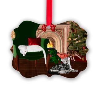Christmas Xmas Holiday Kitty Fireplace Hearth Cat Gifts > Christmas