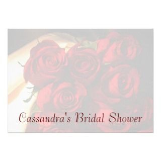 Bridal Shower Crimson Bouquet (1) Announcements