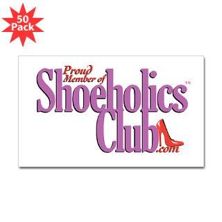 proud member of shoeholics cl sticker rectangle 5 $ 87 99