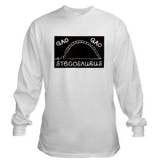 Gao Gao Stegosaurus long sleeved shirt (white) Long Sleeve T Shirt by
