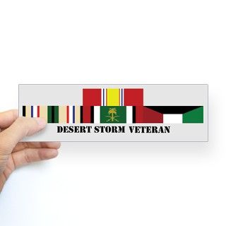 Desert Storm Veteran Bumper Sticker by MilitaryRibbons