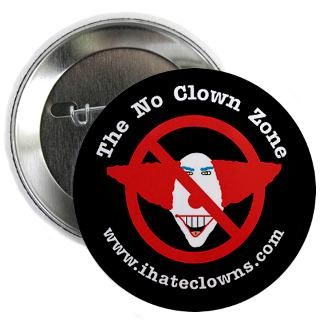 The original No Clown Zone logo : funny anti clown t shirts