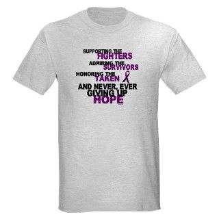 Supporting Admiring Honoring 3 (Purple) T Shirt by awarenessgifts