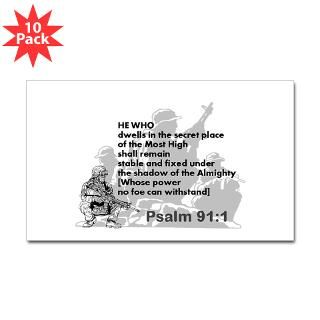 Psalm 91:1 Soldiers Prayer Sticker by InspirationalbyDesignUSA
