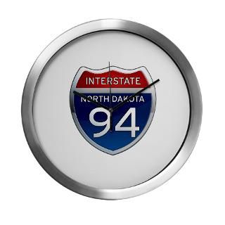 Interstate 94   North Dakota Modern Wall Clock for $42.50