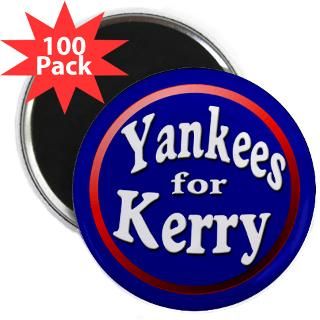 Yankees for Kerry Magnet (100 pack)  People for Kerry buttons and