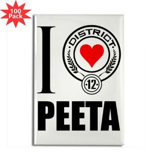 Kitchen and Entertaining  I Love Peeta Rectangle Magnet (100 pack