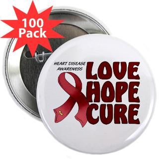 Alialley Buttons  Heart Disease Awareness 2.25 Button (100 pack