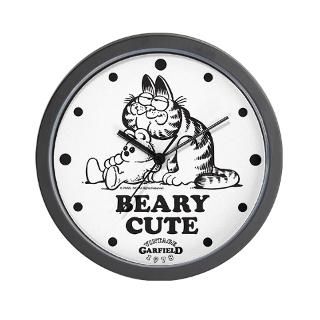 beary cute garfield and pooky wall clock $ 13 99