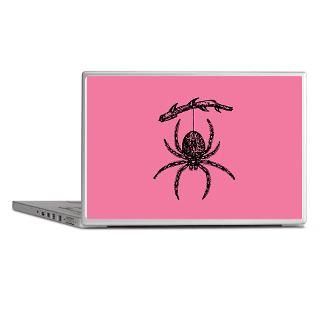 Goth Gifts  Goth Laptop Skins  Pink Spider Laptop Skins
