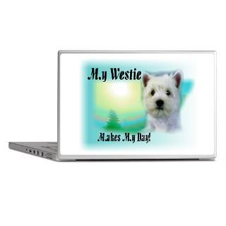 Breed Gifts  Breed Laptop Skins  My Westie Makes My Day Laptop