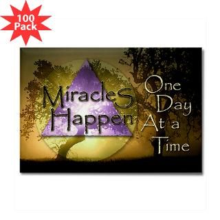 12 Steps Magnets  Miracles Happen   ODAAT Rectangle Magnet (100 pk