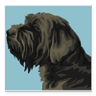 Wirehaired Pointing Griffon Square Car Magnet 3