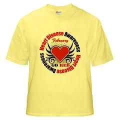 Heart Disease Feb Month T Shirt by shop4awareness