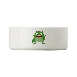 Cute Little Green Monster Small Pet Bowl