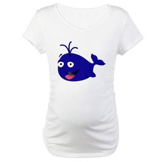 Cute blue whale : Funny Animal T Shirts