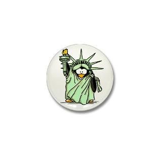 Statue of Liberty Penguin Mini Button (100 pack)