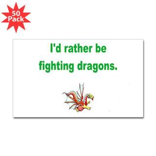 fighting dragons rectangle sticker 50 pk $ 130 99