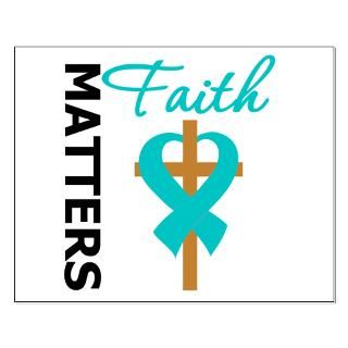 Faith Matters Cross Ribbon Ovarian Cancer Gifts  Gifts 4 Awareness