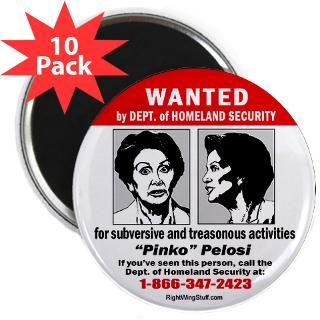 WANTED Pinko Pelosi  RightWingStuff   Conservative Anti Obama T