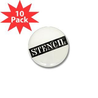 Stencil   Stencil Art Mini Button (10 pack)