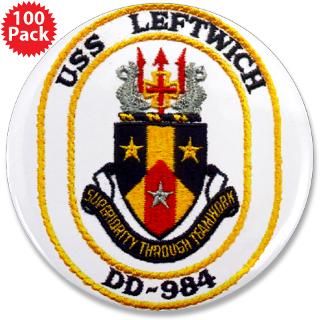 USS LEFTWICH 3.5 Button (100 pack)