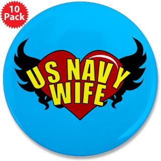 NAVY WIFE TATTOO DESIGN 2.25 Button (100 pack)