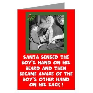 Funy Greeting Cards with Santas sack joke  Bignumptees funny,rude