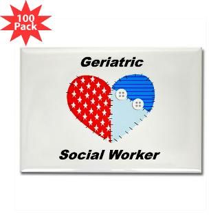 geriatric social worker rectangle magnet 100 pack $ 148 99