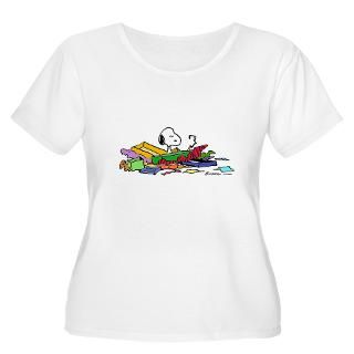 Snoopy Gifts Womens Plus Size Scoop Neck T Shirt