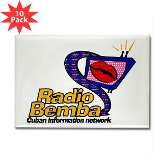 Radio Bemba Big Mouth Rectangle Magnet (10 pack)