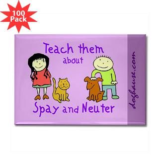 teach spay and neuter rectangle magnet 100 pack $ 165 99